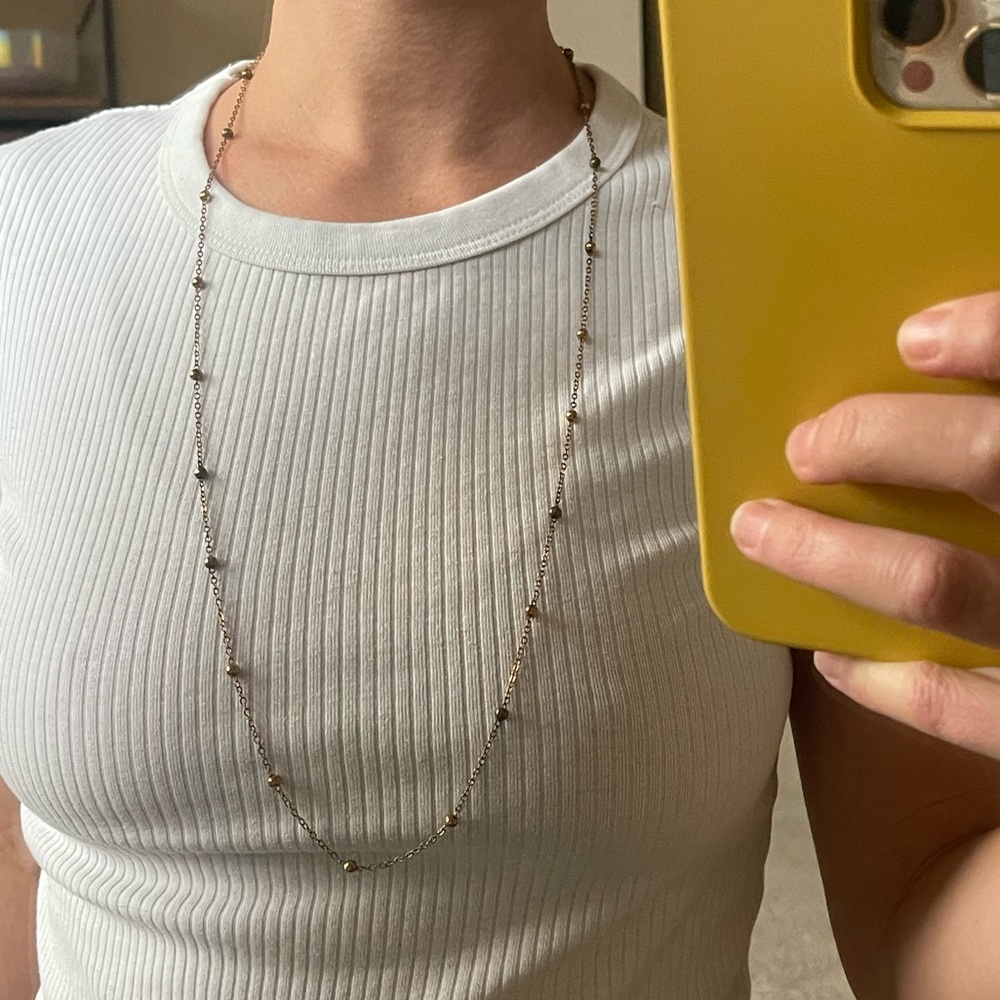 Brass bead necklace